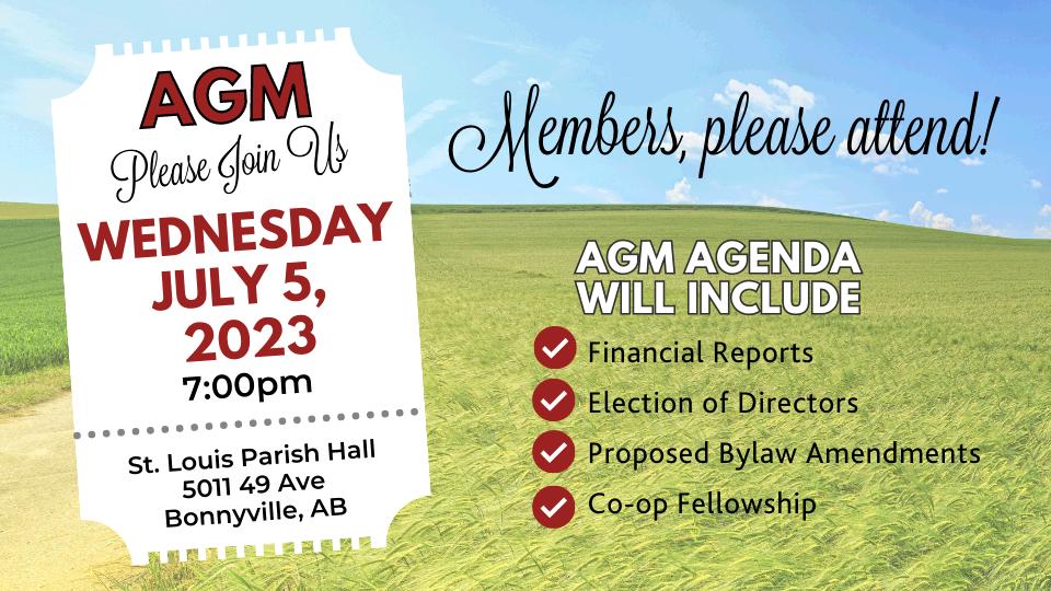 Join Us! Our AGM is July 5, 2023 Lakeland Petroleum Services Coop Ltd